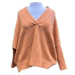 By Anthropologie batwing vneck blouse size XS, orange